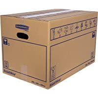 Bankers Box 6208201 Pack 10 Cajas de Cartón 50 x 30 x 30 cm con Asas para Mudanzas- Almacenaje y Transporte…